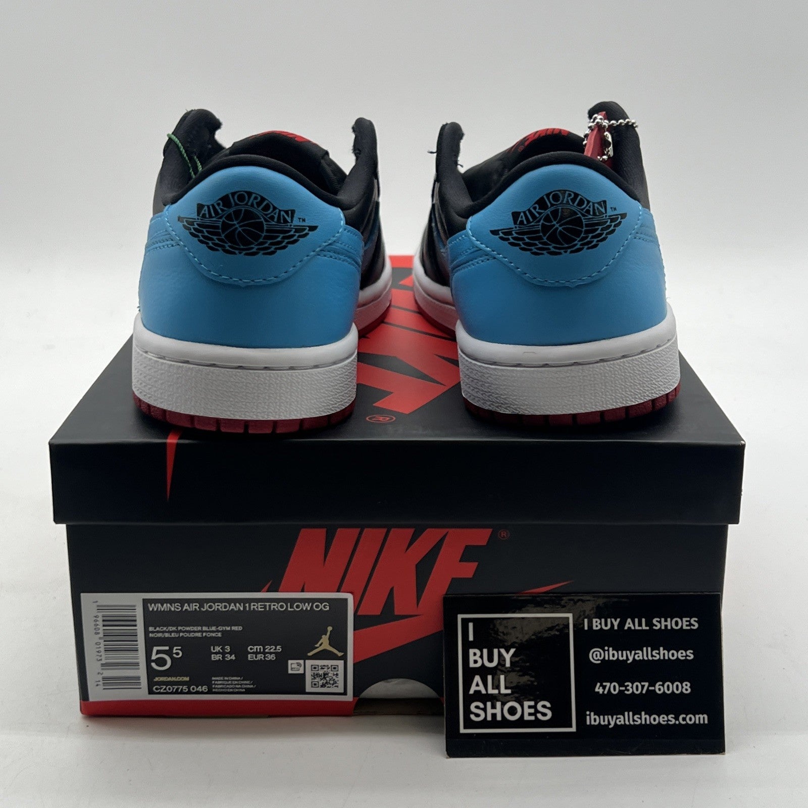 Size 5.5W - Air Jordan 1 Retro Low OG UNC To Chicago Red (CZ0775-046)