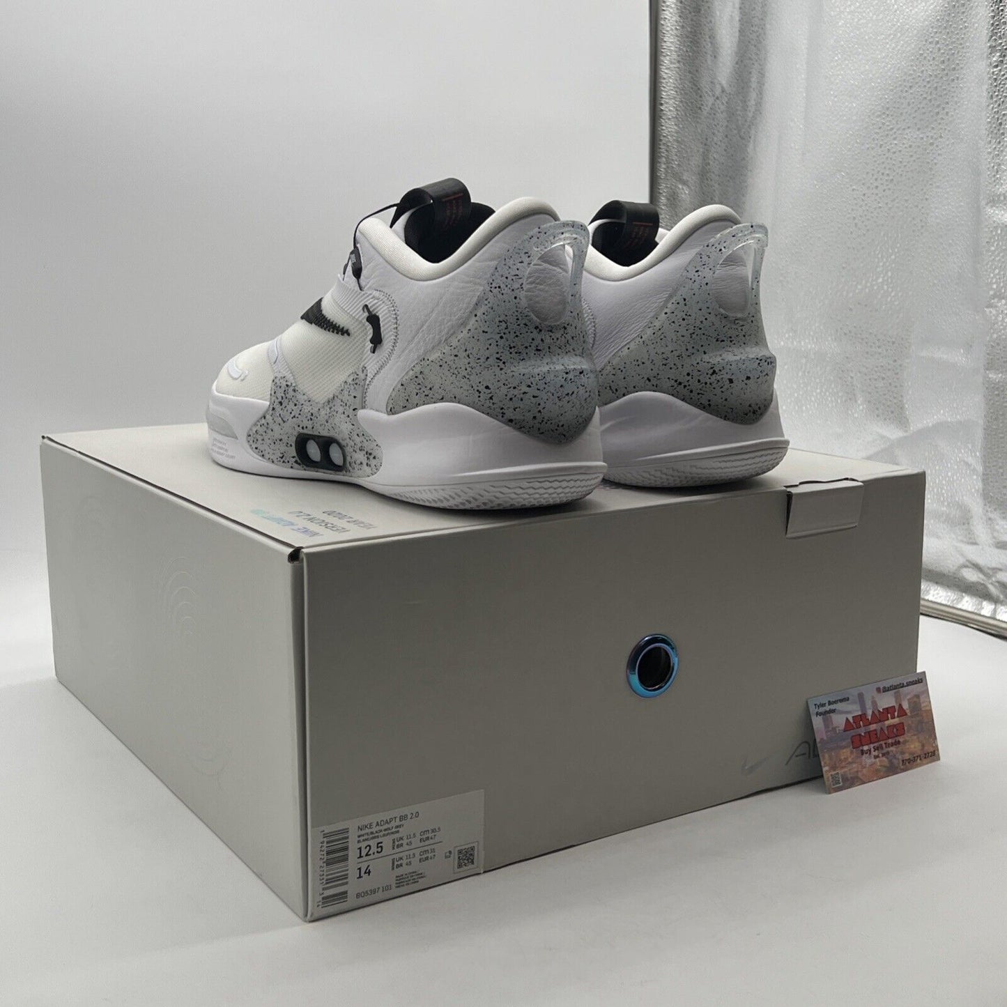 Size 12.5 - Nike Adapt BB 2.0 White Cement (BQ5397-101)