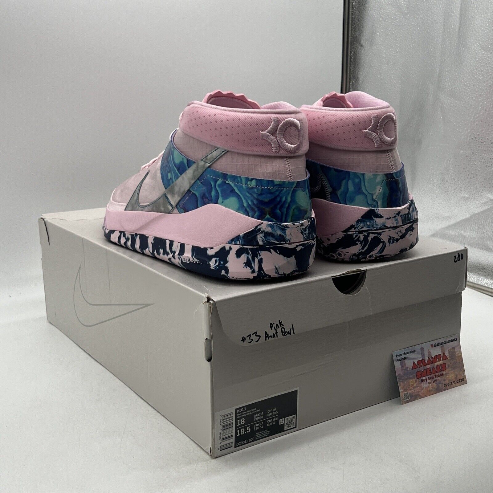 Size 18 - Nike KD 13 Aunt Pearl Navy Pink (DC0011-600)