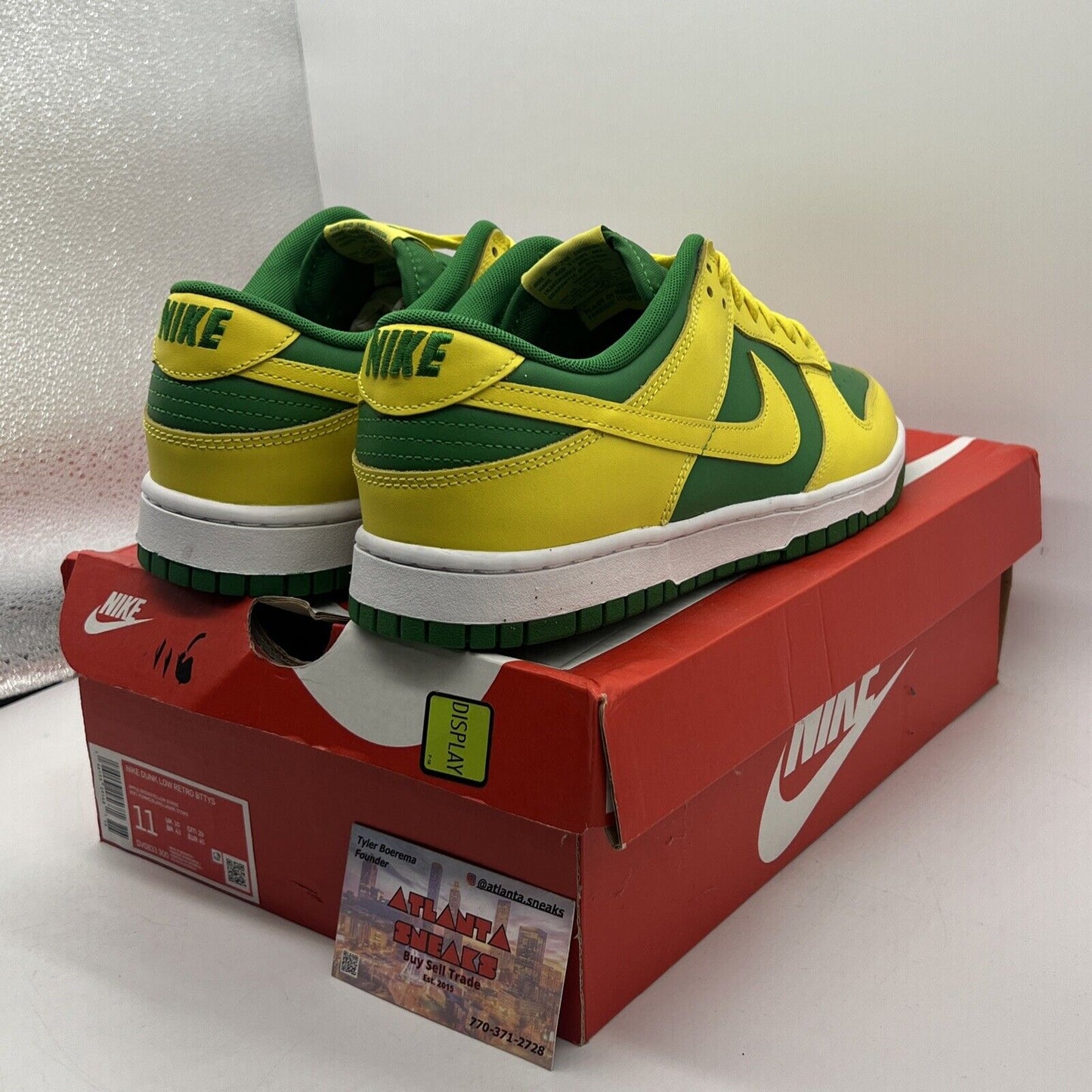 Size 11 - Nike Dunk Low Reverse Brazil Green Yellow Leather (DV0833-300)