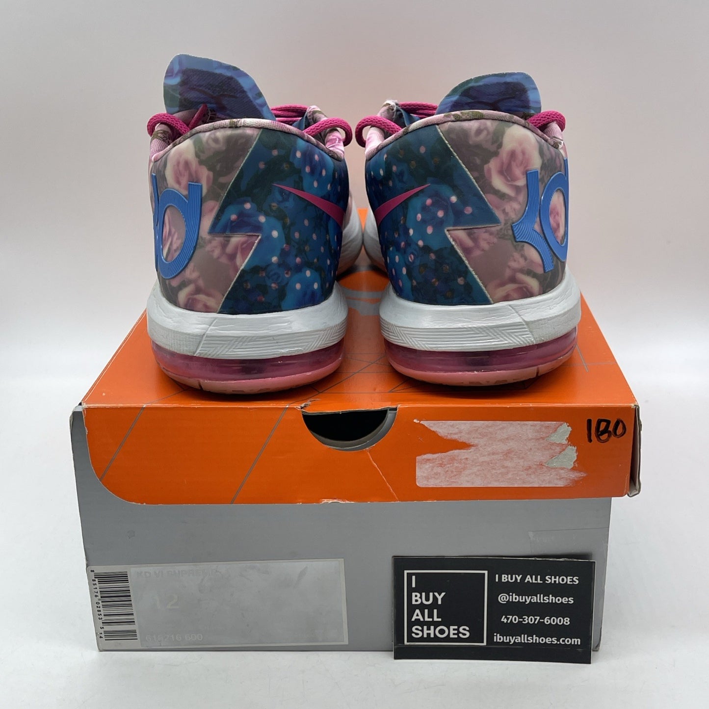 Size 12 - Nike KD 6 Supreme Aunt Pearl Blue Purple Leather (618216-600)