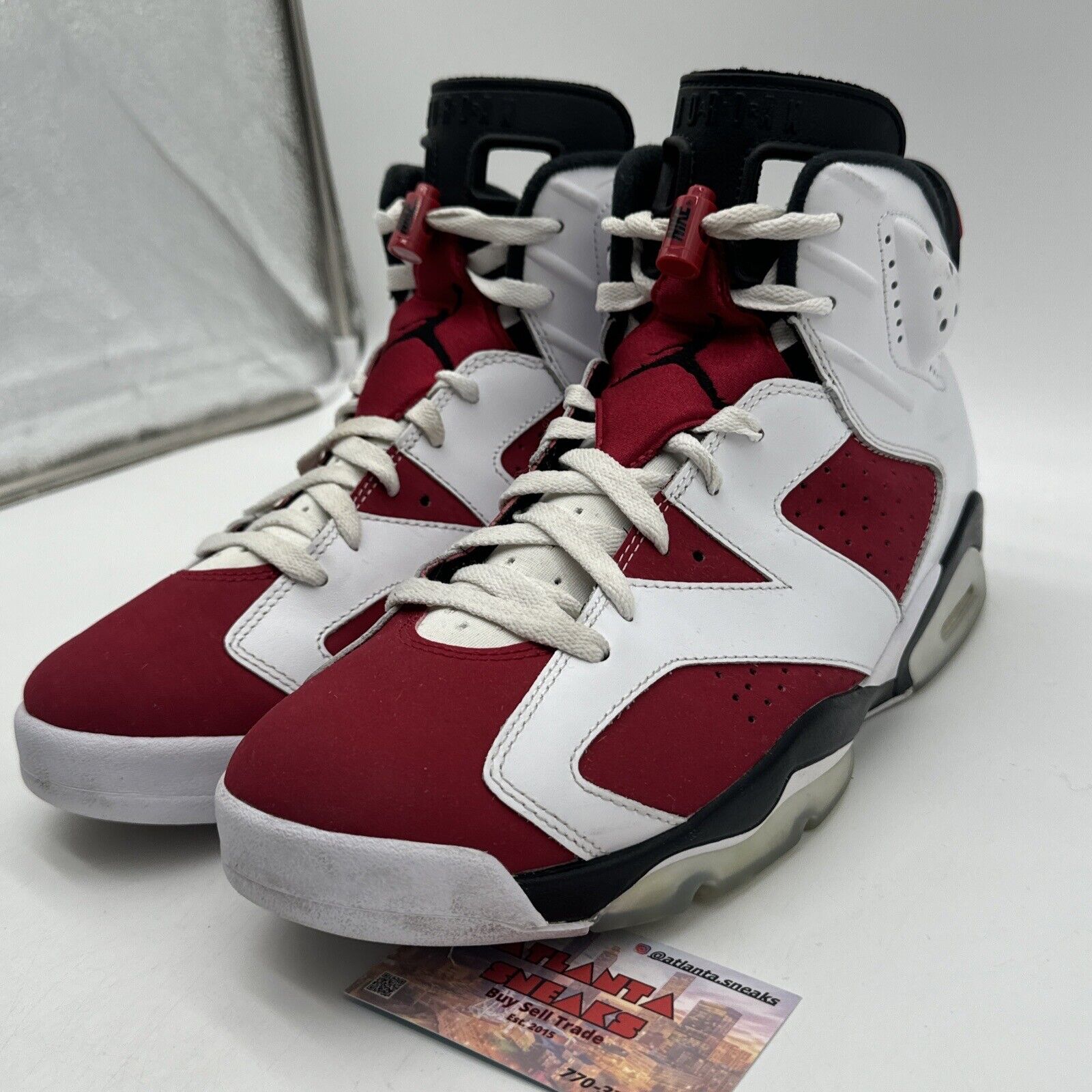 Size 11.5 - Jordan 6 Retro OG Mid Carmine White Red Black Suede Leather Nike Air