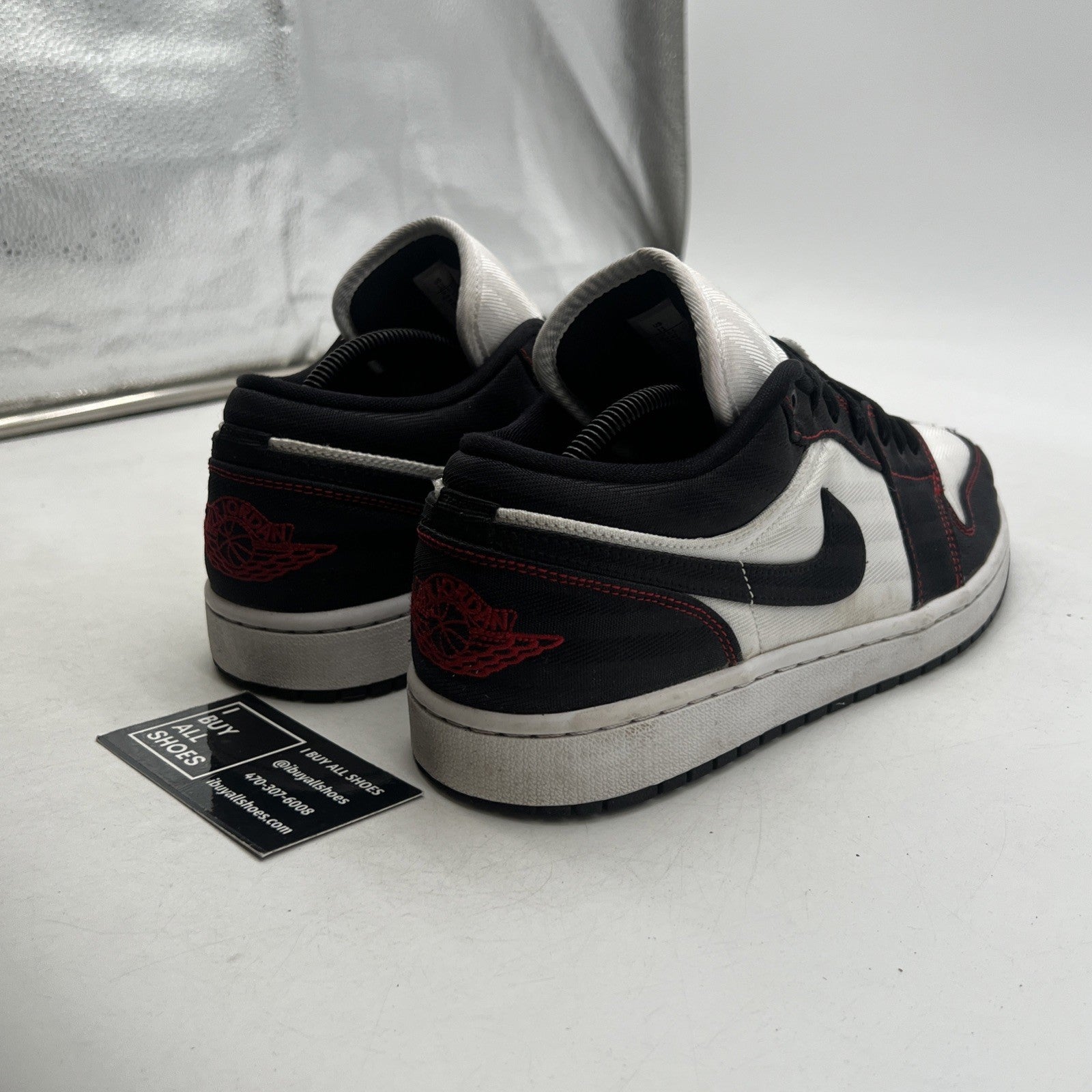 Size 11 - Air Jordan 1 SE Utility Low White Black Red W (DD9337-106)