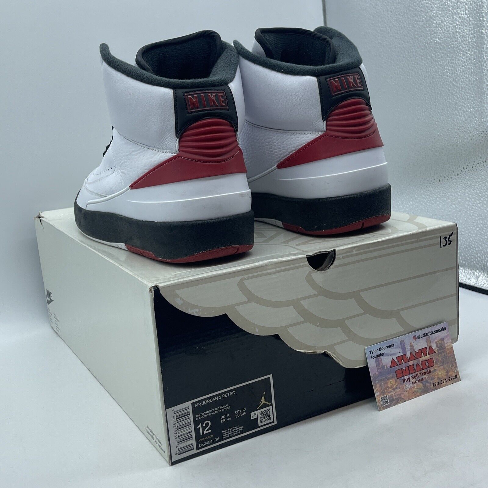 Size 12 - Jordan 2 Retro Mid Chicago Red Black White Leather (DX2454-106)