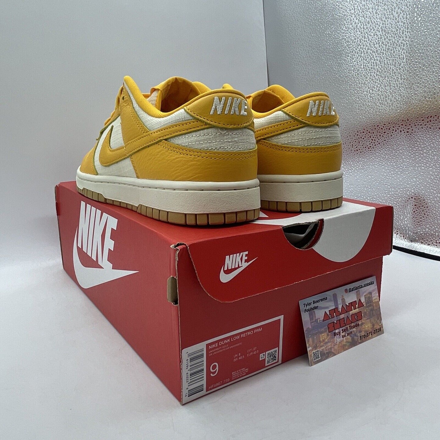 Size 9 - Nike Dunk Low University Gold/Soft Yellow White Suede (HF4867-739)