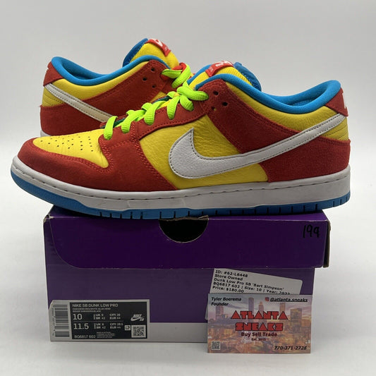 Size 10 - Nike SB Dunk Low Bart Simpson 2022 Yellow Suede Leather (BQ6817-602)