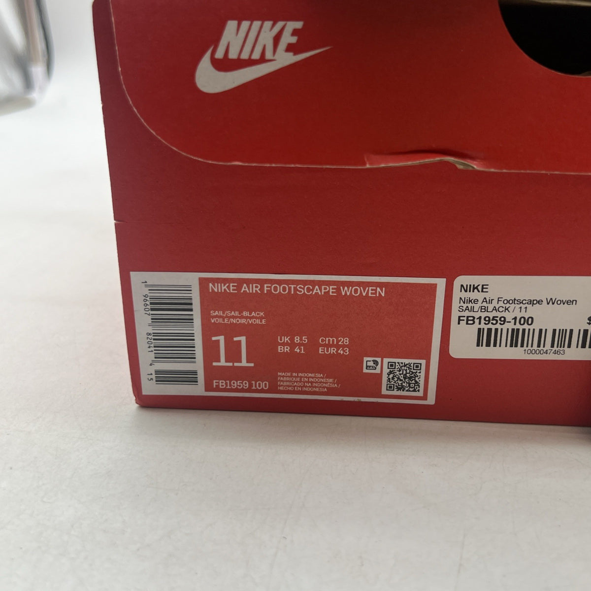 Size 11 - Nike Air Footscape Woven Cow Print W (FB1959-100)
