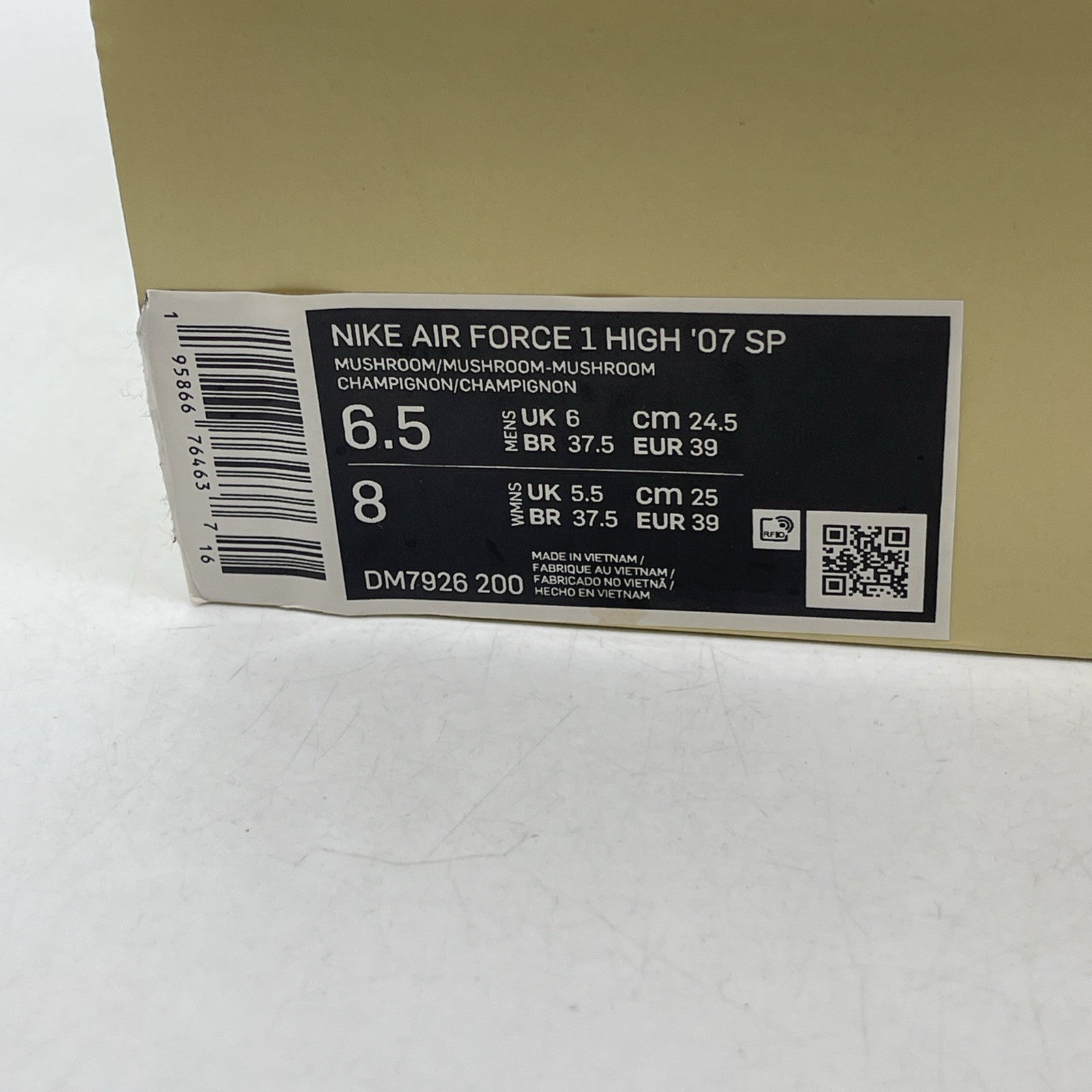 Size 6.5 - Nike Billie Eilish x Air Force 1 '07 SP High Mushroom (DM7926-200)