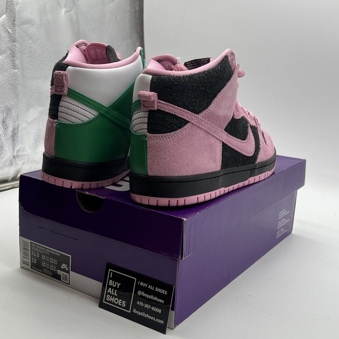 Size 11.5 - Nike Dunk Pro Premium SB High Invert Celtics (CU7349-001)