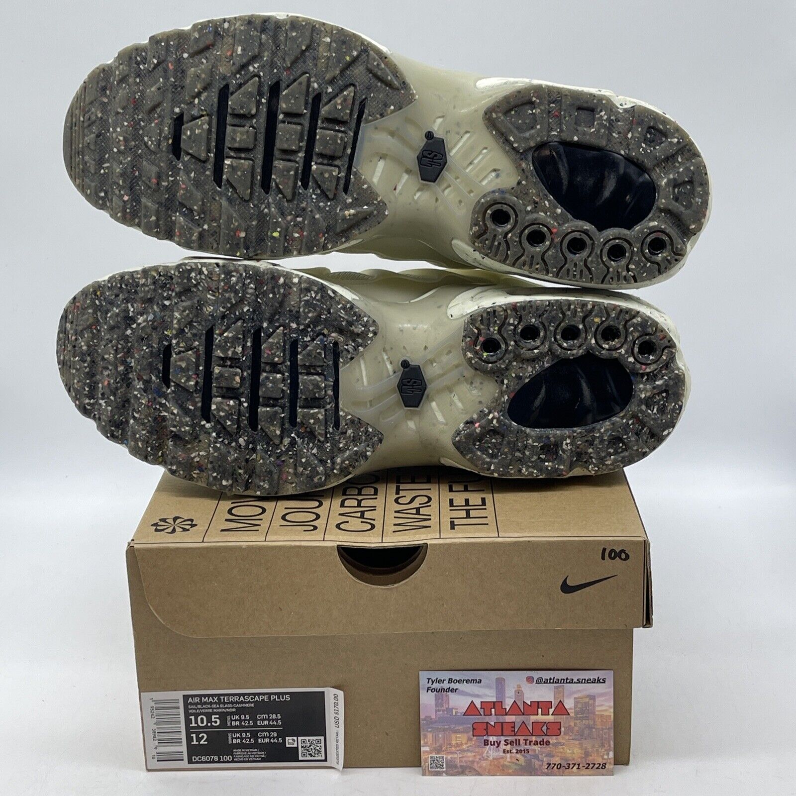 Size 10.5 - Nike Air Max Terrascape Plus Sail Sea Glass White Tan (DC6078-100)