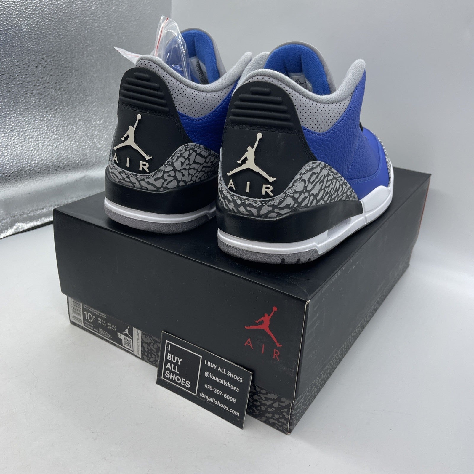 Size 10.5 - Air Jordan 3 Retro Varsity Royal 2020 (CT8532-400)