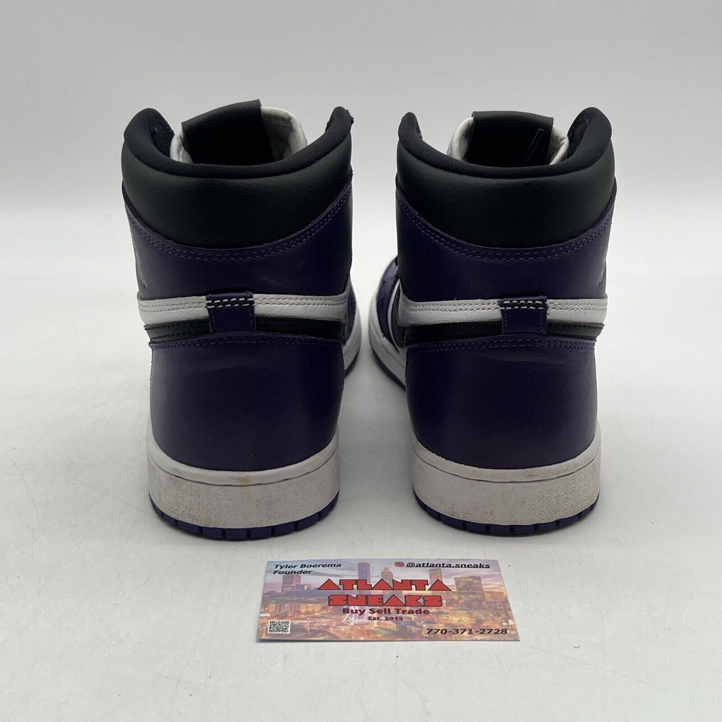 Size 9.5 - Jordan 1 Retro OG High Court Purple 2.0 Black Leather (555088-500)