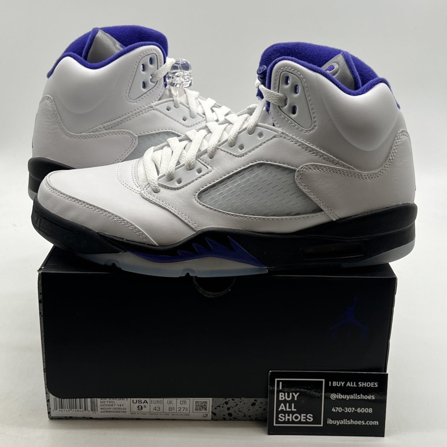 Size 9.5 - Air Jordan 5 Concord 2022 (DD0587-141).