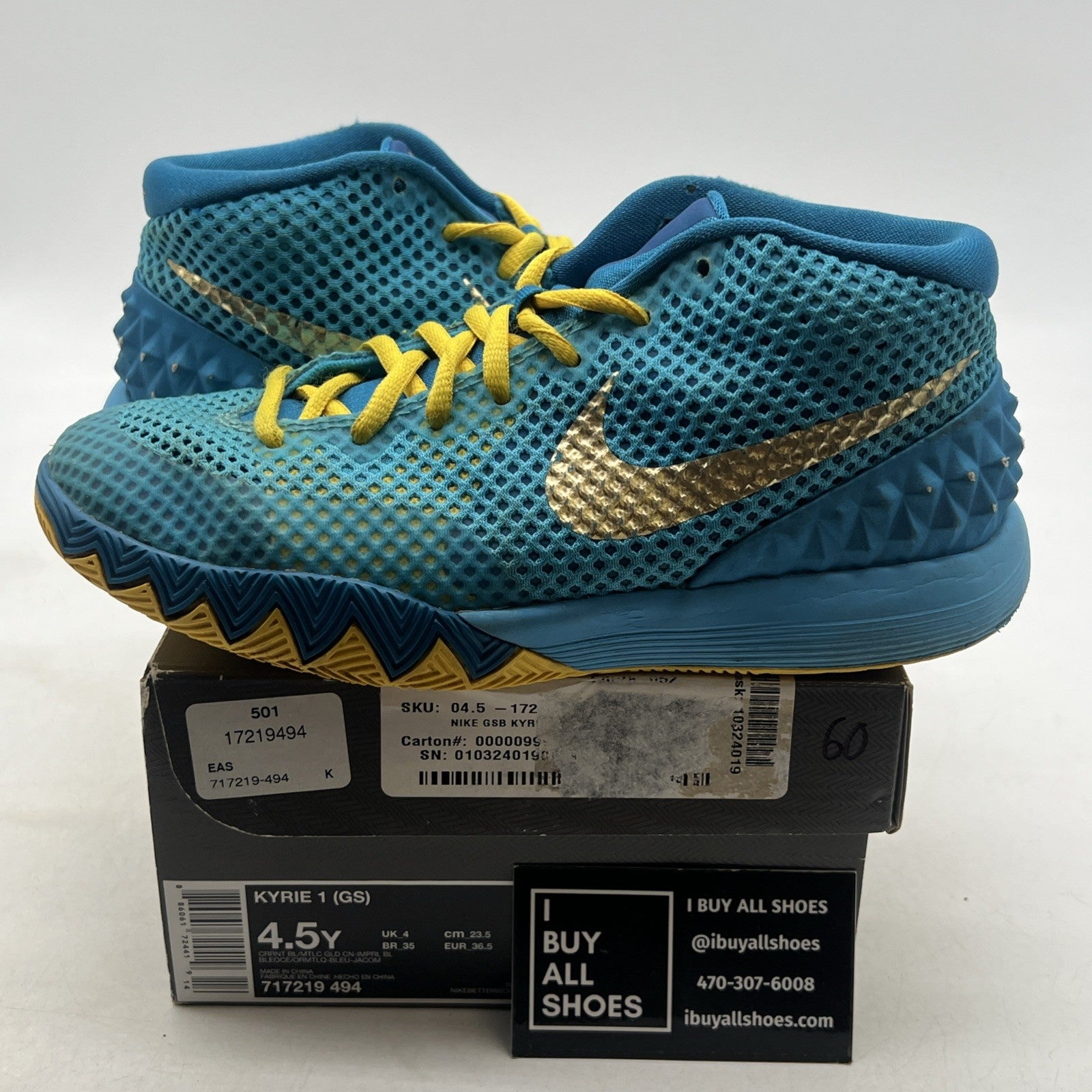 Size 4.5Y - Nike Kyrie 1 Cereal Basketball Sneakers (717219-494)