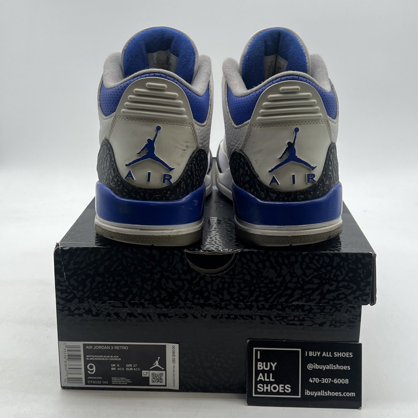 Size 9 - Air Jordan 3 Retro Mid Racer Blue (CT8532-145)