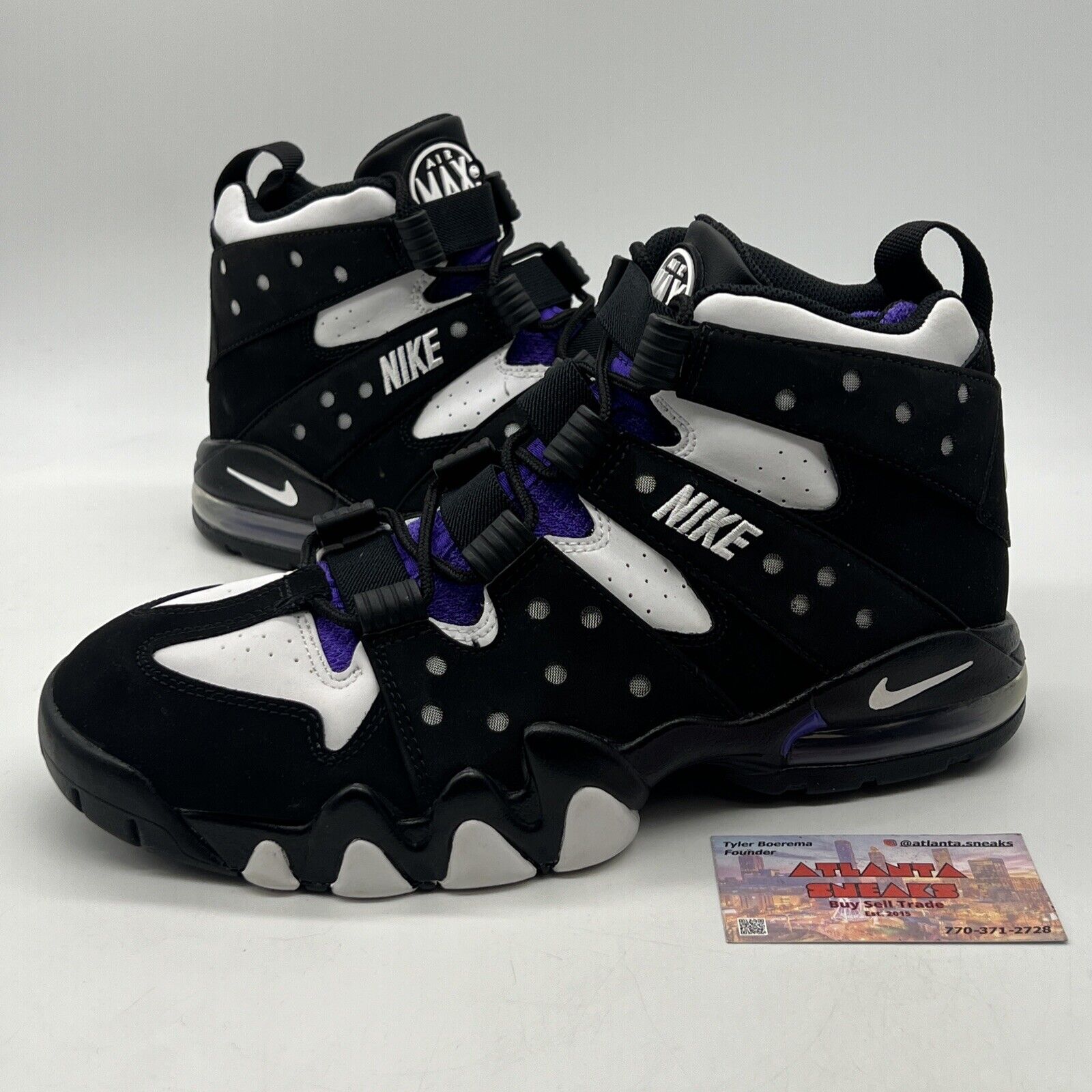 Size 10 - Nike Air Max 2 CB 94 2015 Black Purple Black White Suede (305440-006)