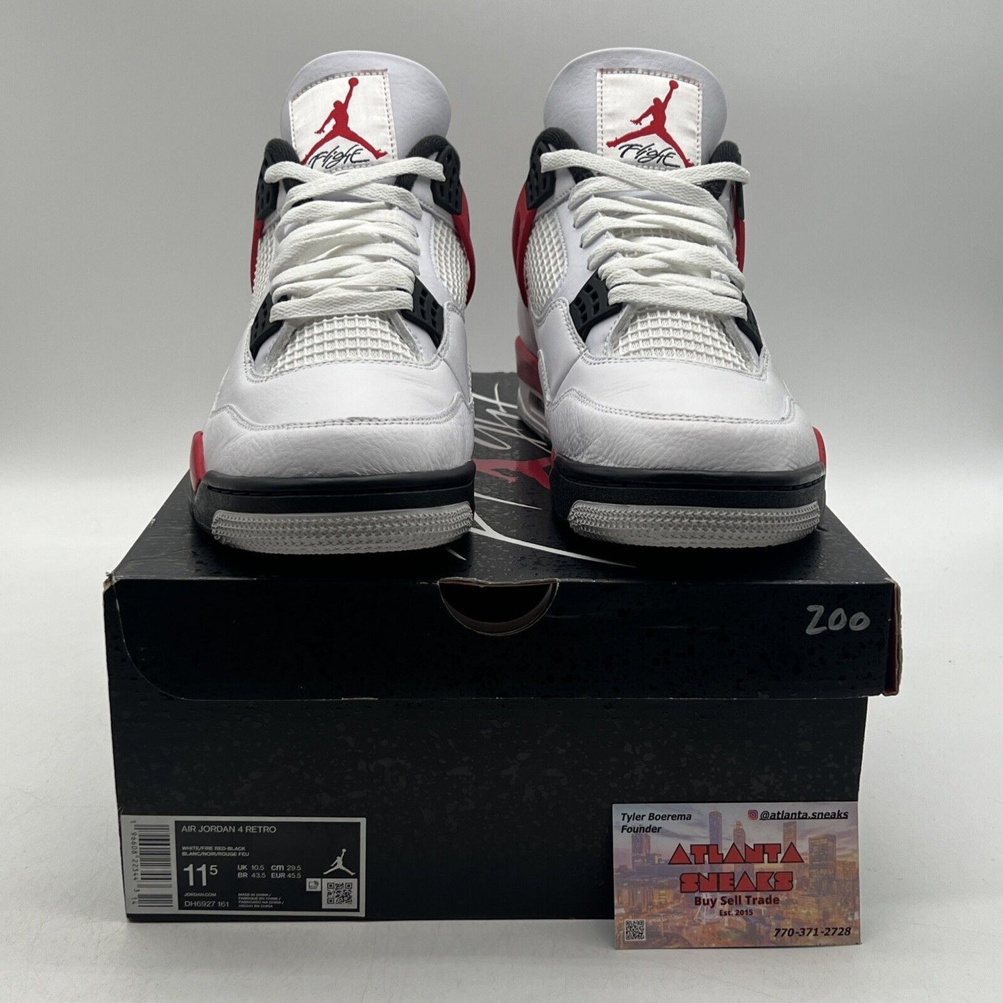 Size 11.5 - Jordan 4 Retro Mid Red Cement White Red Black (DH6927-161)