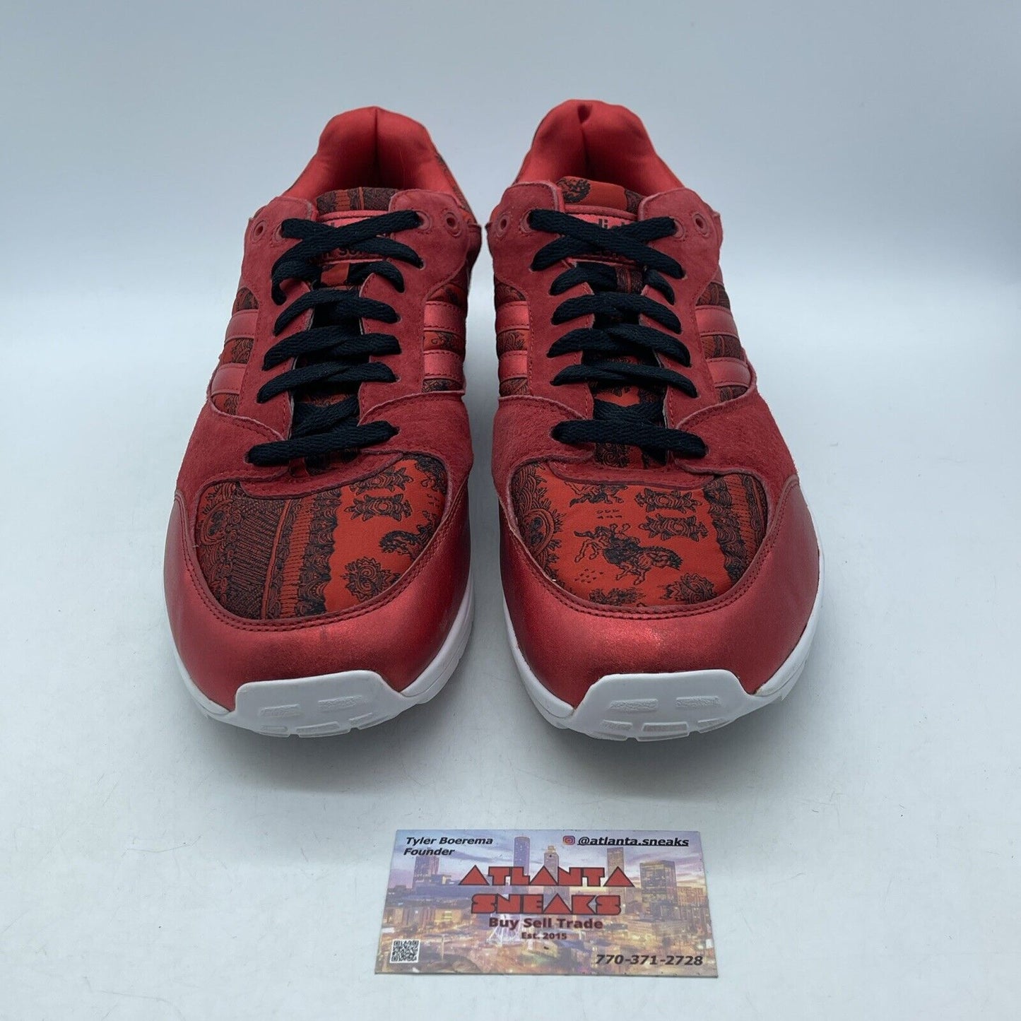 Size 13 - adidas Tech Super Year Of The Horse Red Black Suede Leather (D65457)