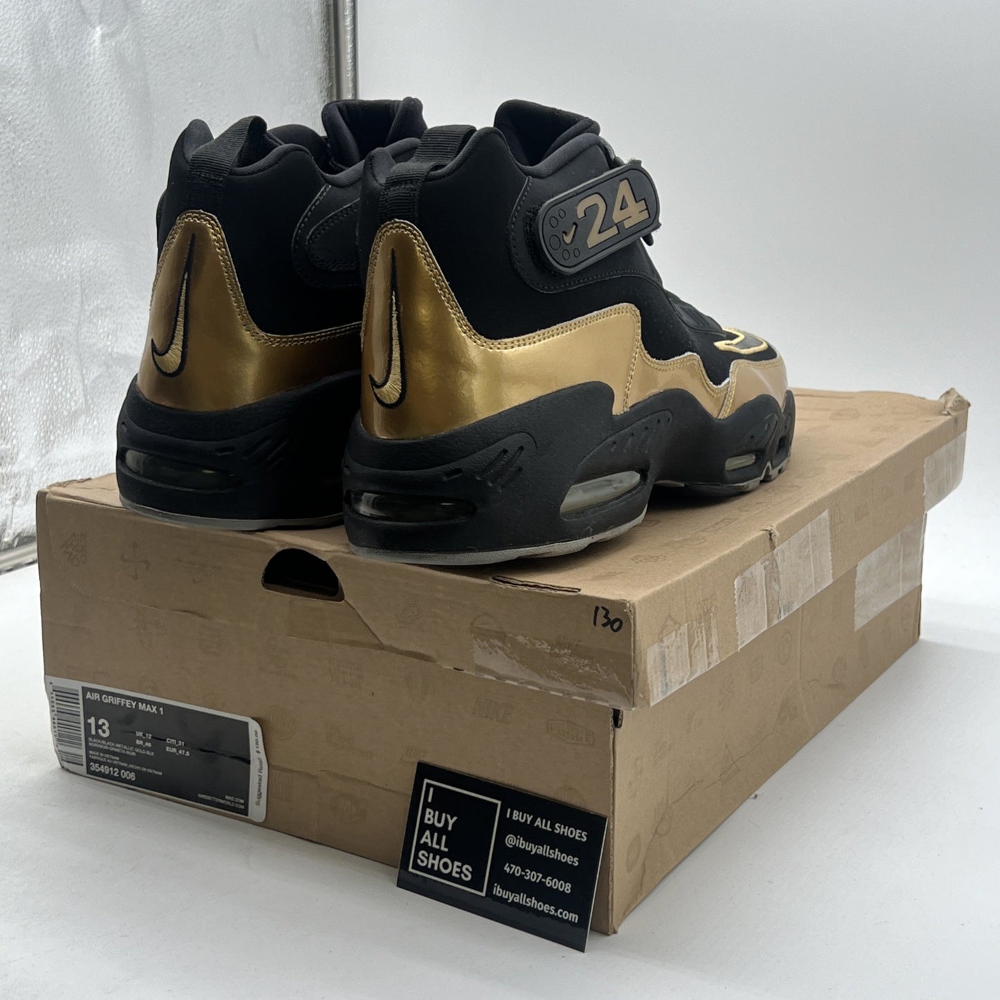 Size 13 - Nike Air Griffrey Max 1 Black (354912-006)
