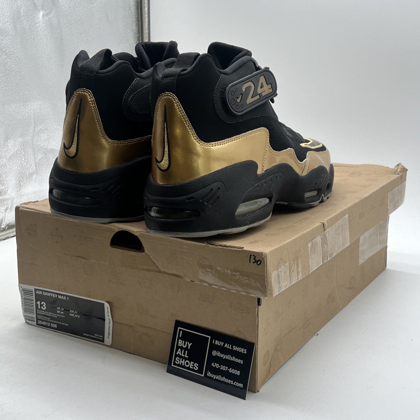 Size 13 - Nike Air Griffrey Max 1 Black (354912-006)