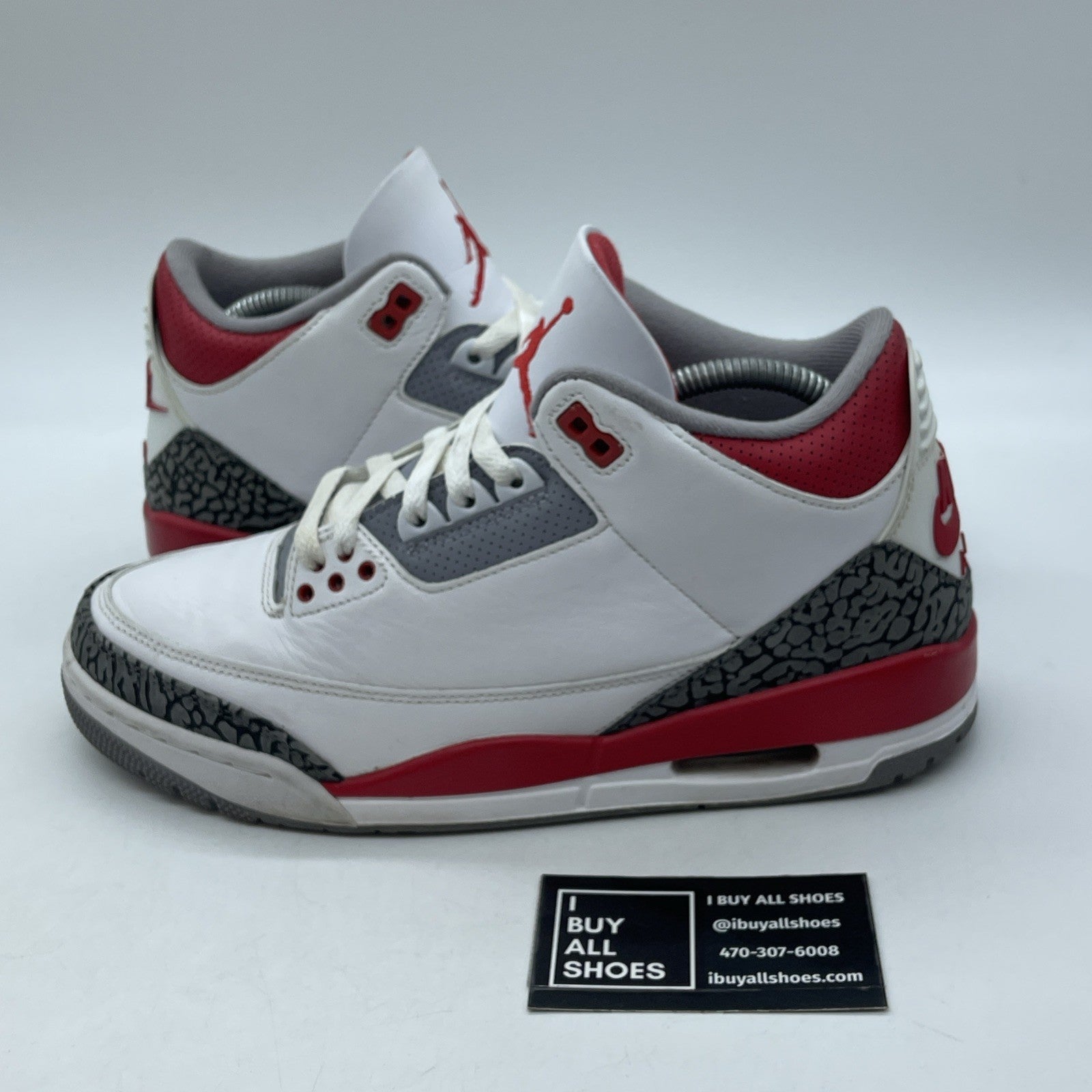 Size 8.5 - Jordan 3 Retro Mid Fire Red White Grey Suede Leather (DN3707-160)