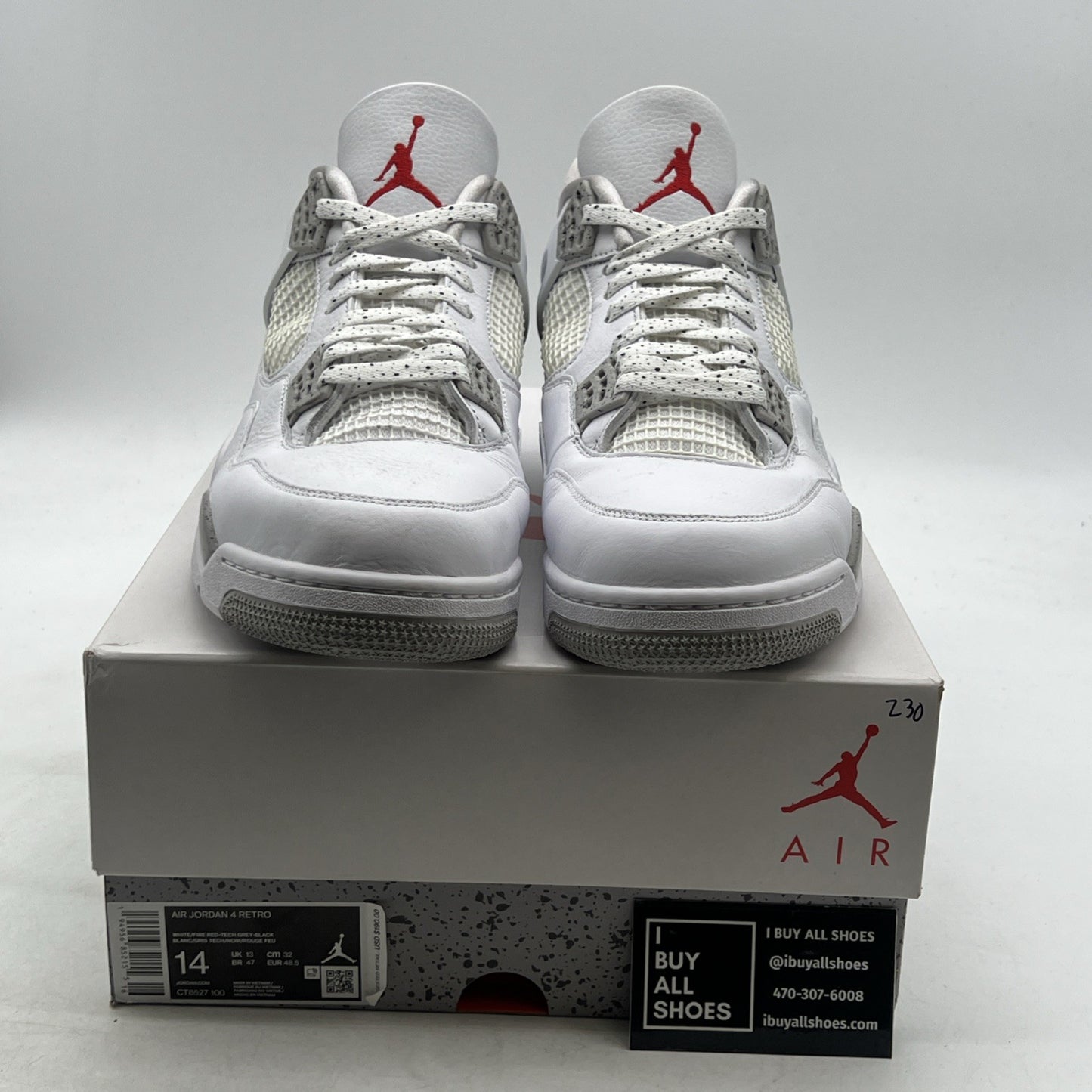 Size 14 - Air Jordan 4 Retro Mid White Oreo (CT8527-100)