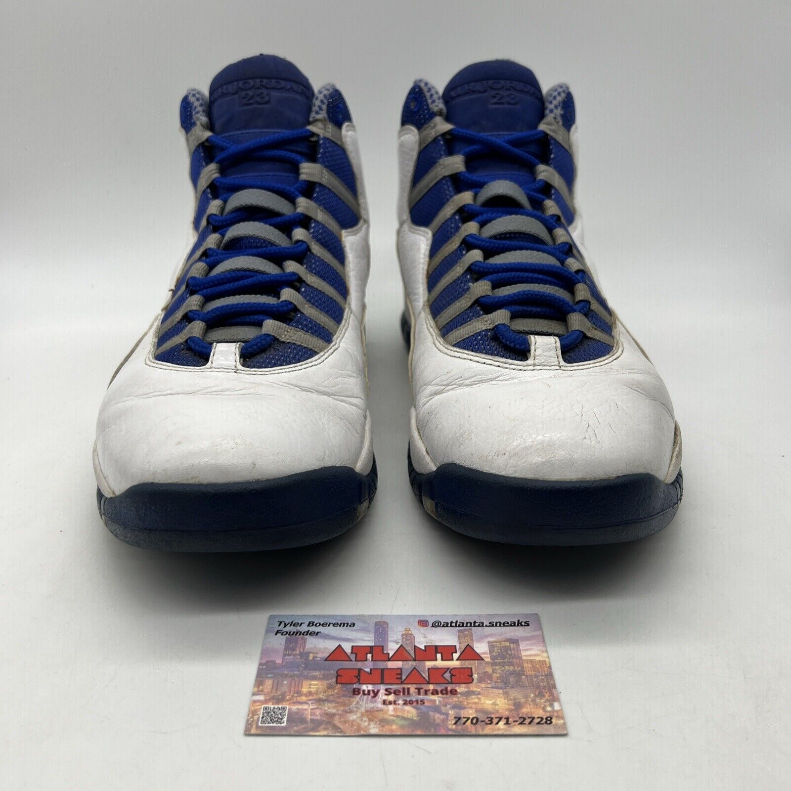 Size 11 - Air Jordan 10 Retro TXT Old Royal White Blue Leather (487214-107)