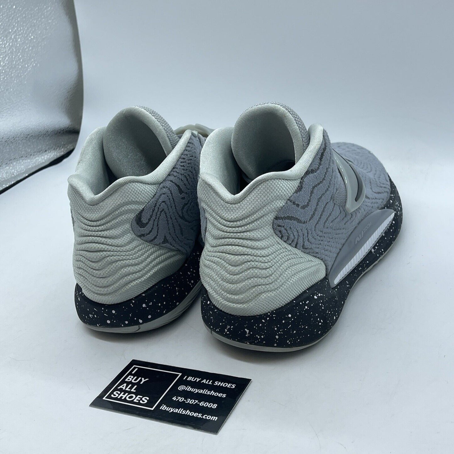 Size 8 - Nike KD 14 TB Wolf Grey Black White Suede (DA7850-002)