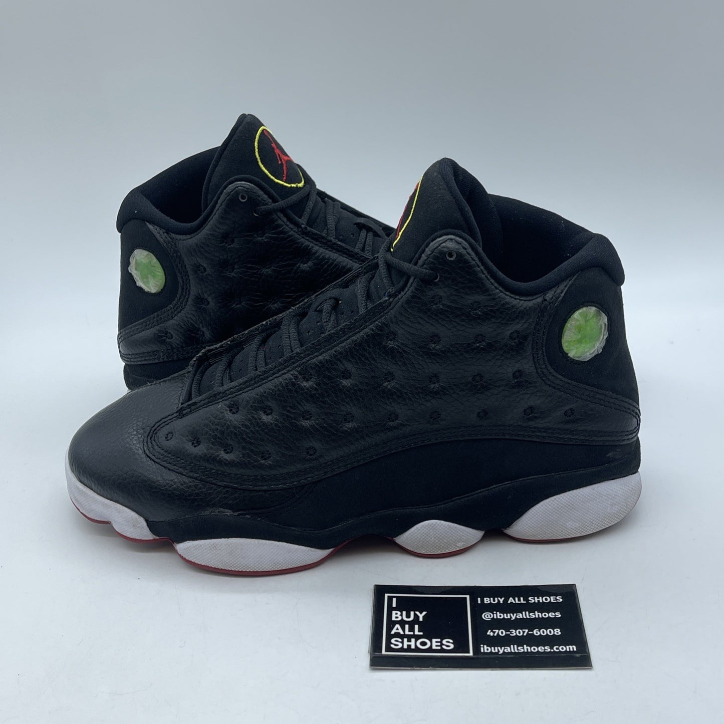 Size 8.5 - Air Jordan 13 Retro 2011 Playoff Black Suede Leather (414571-001)