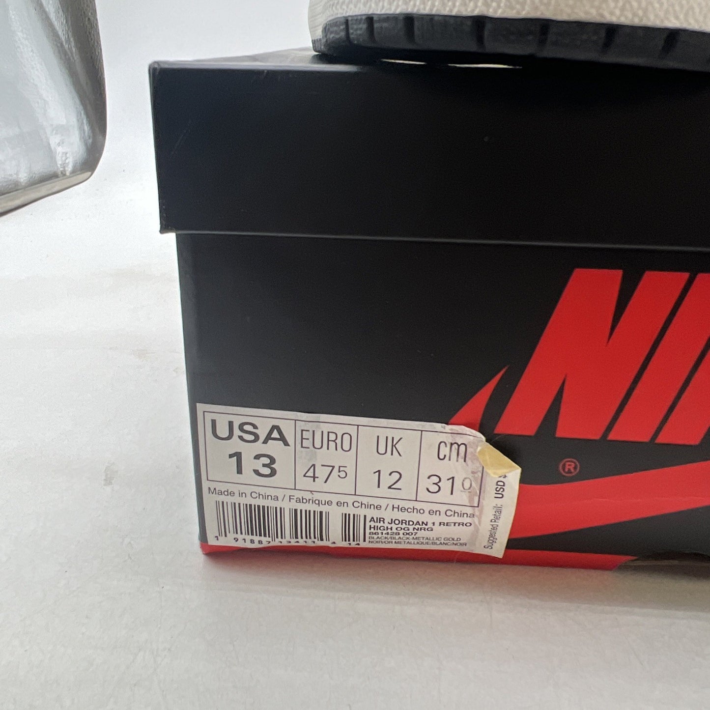 Size 13 - Air Jordan 1 Retro OG NRG High Gold Toe (861428-007)