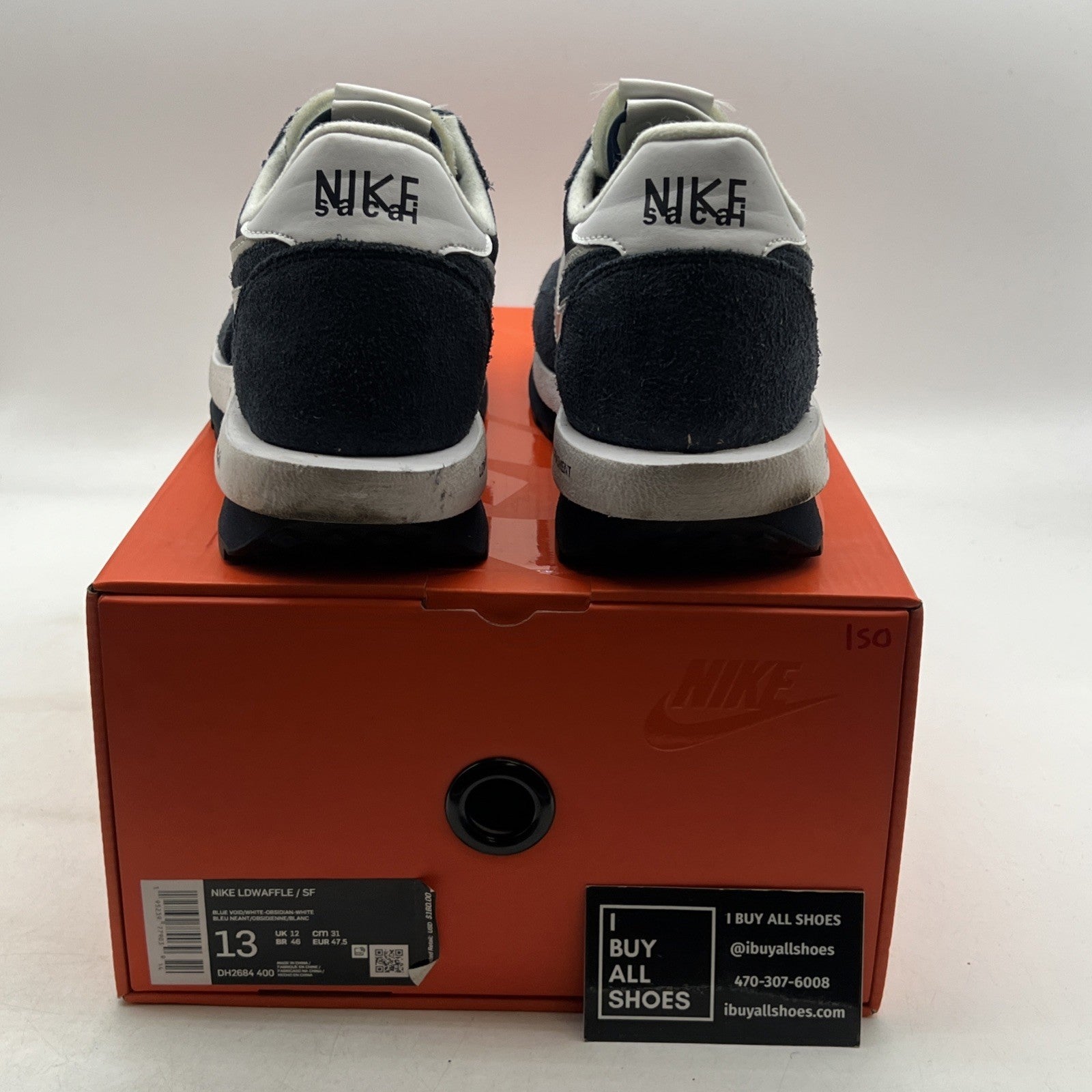 Size 13 - Nike LDV Waffle x Fragment Design x sacai Low Blackened Blue
