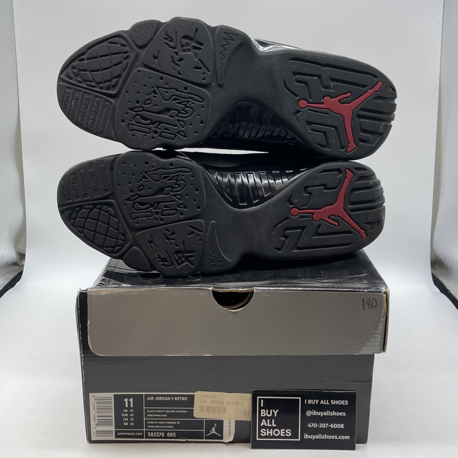 Size 11 - Air Jordan 9 Retro 2010 Charcoal Grey Black Suede (302370-005)