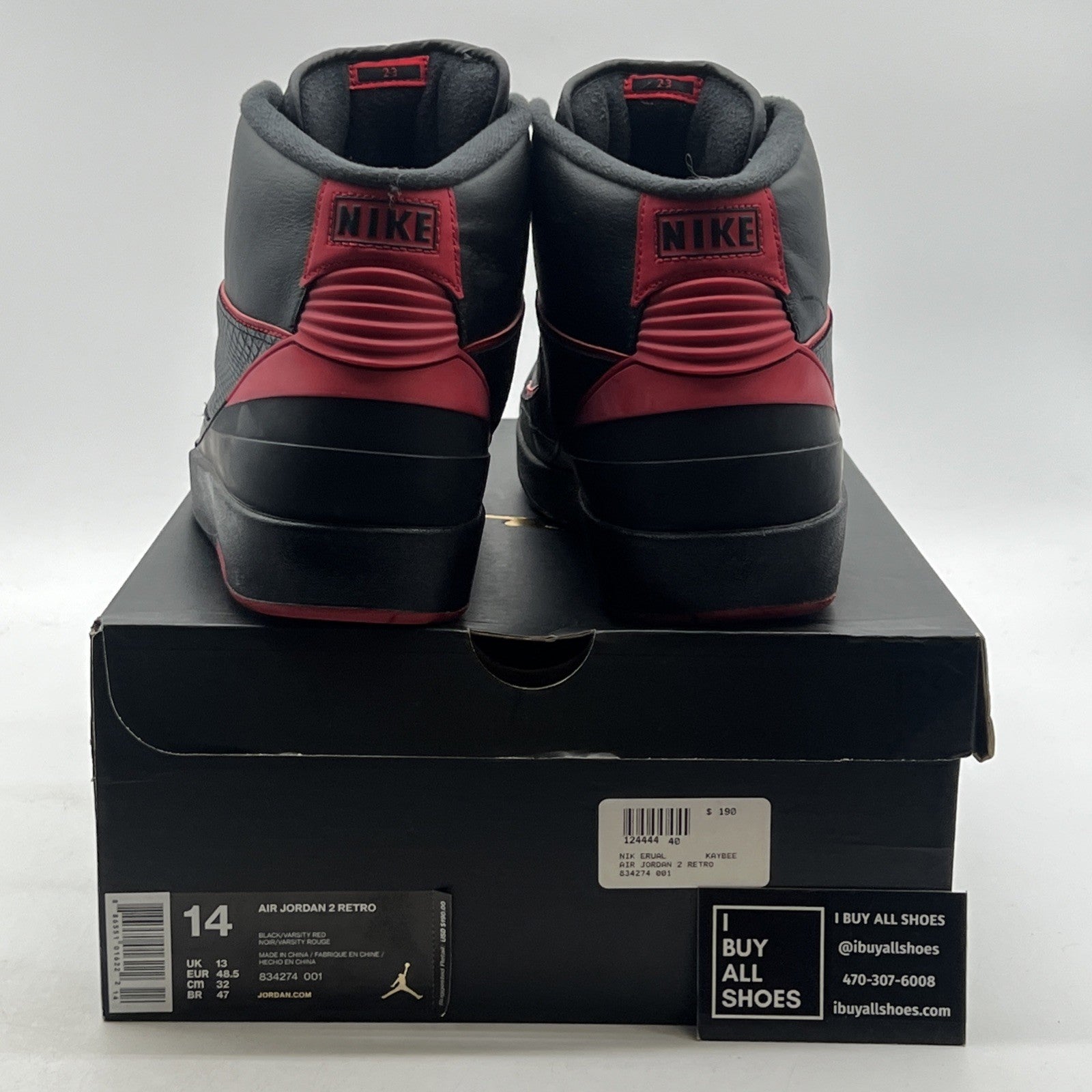 Size 14 - Air Jordan 2 Retro Alternate 87 (834274-001)