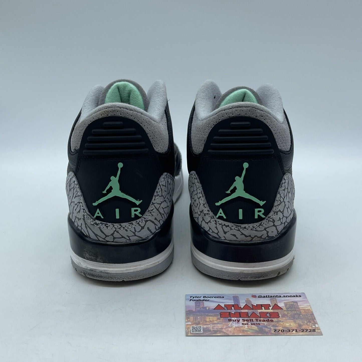 Size 10 - Air Jordan 3 Retro Green Glow Black Gray White (CT8532-031)