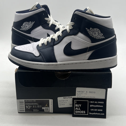 Size 10.5 - Air Jordan 1 Mid Obsidian (554724-174)