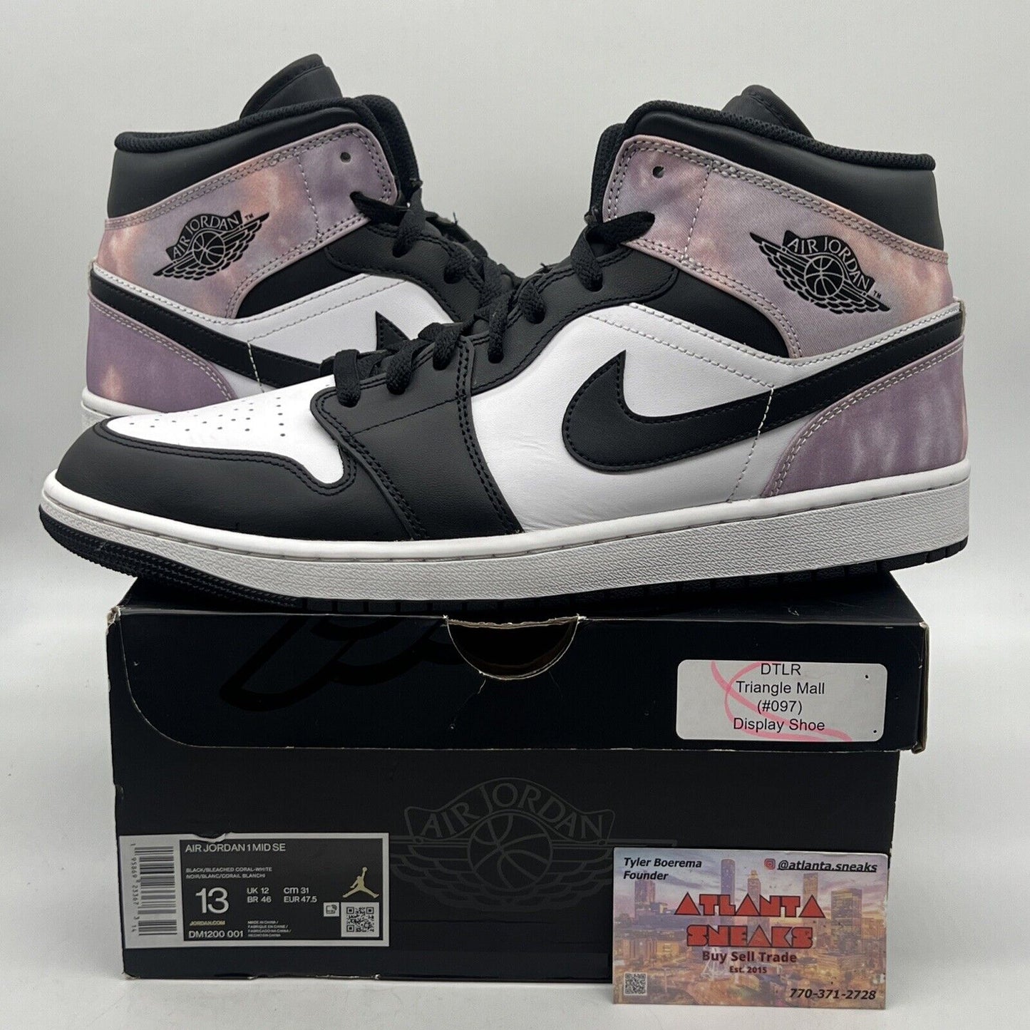 Size 13 - Air Jordan 1 SE Zen Master White Black Purple Leather (DM1200-001)