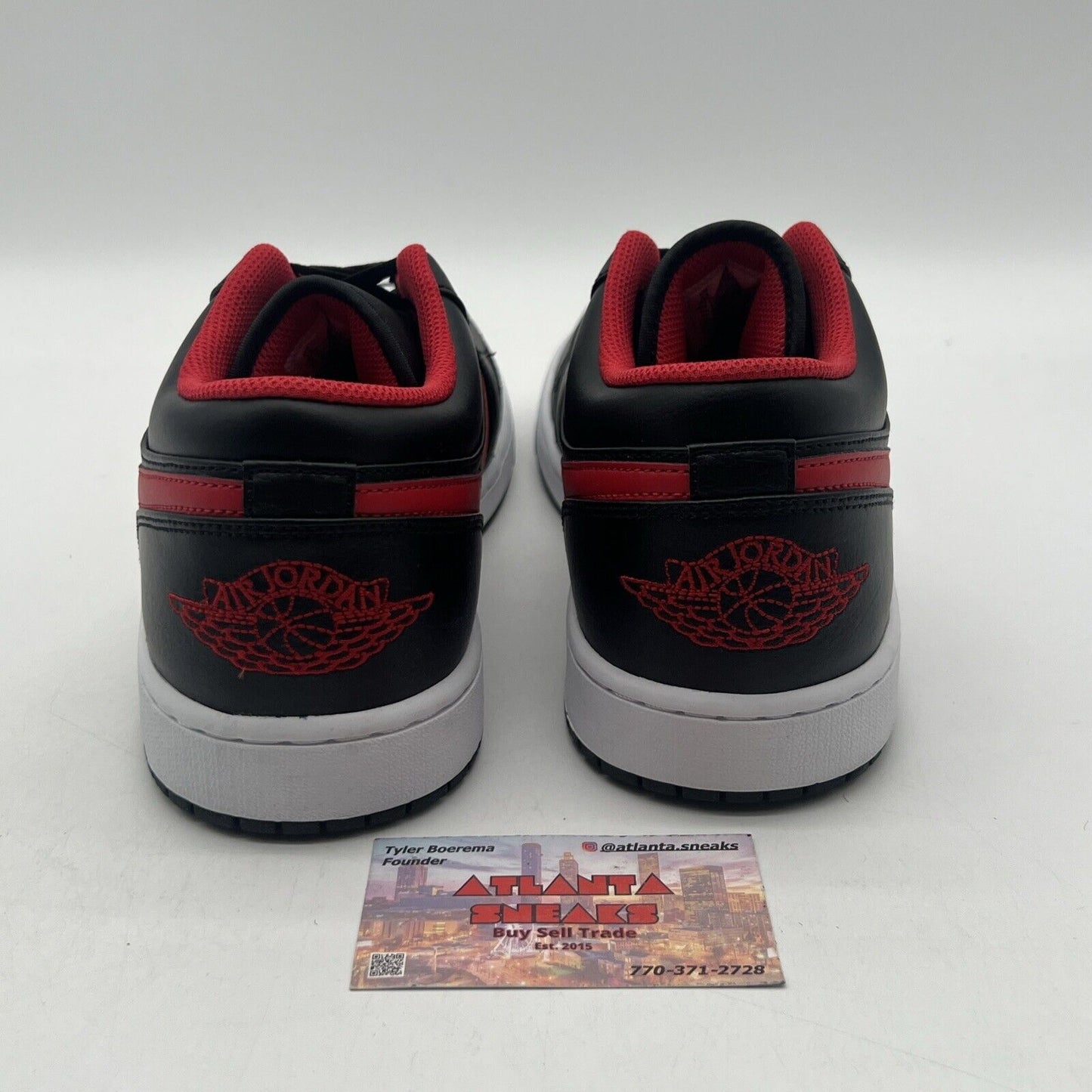 Size 13 - Jordan 1 Low White Toe 2022 White Red Black Leather (553558-063)