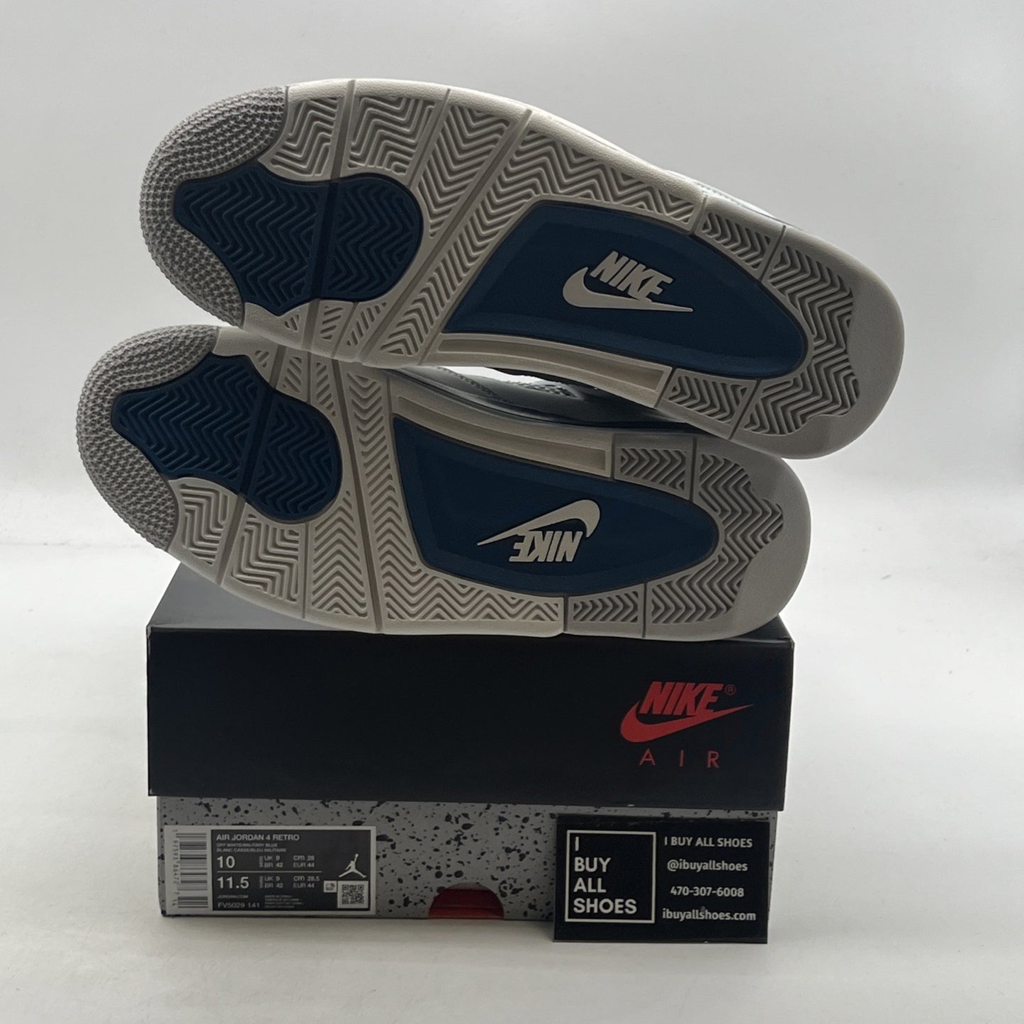 Size 10 - Air Jordan 4 Retro 2024 Military Blue (FV5029-141)