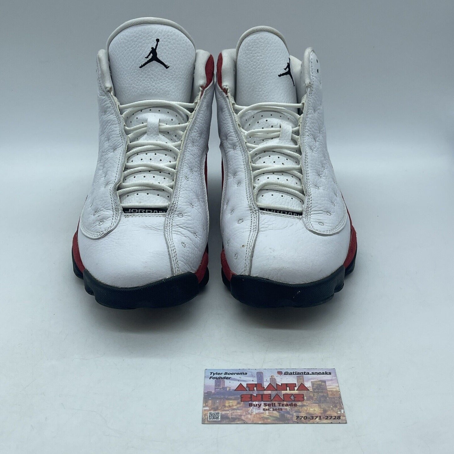 Size 10.5 - Jordan 13 Retro Chicago 2017 Red Suede Black White (414571-122)