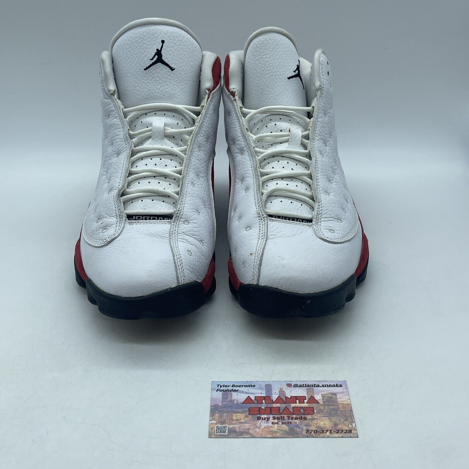 Size 10.5 - Jordan 13 Retro Chicago 2017 Red Suede Black White (414571-122)