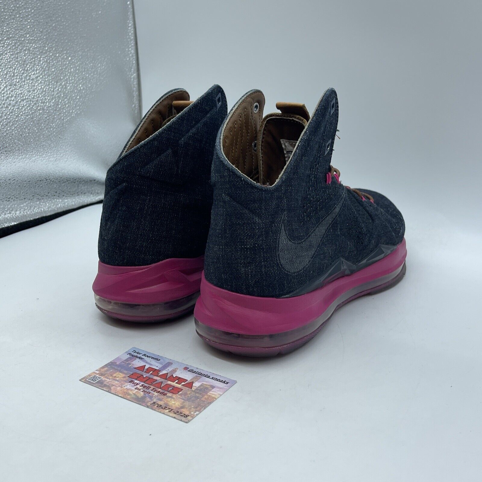 Size 9.5 - Nike LeBron 10 EXT Denim QS Denim Purple Black Suede (597806-400)