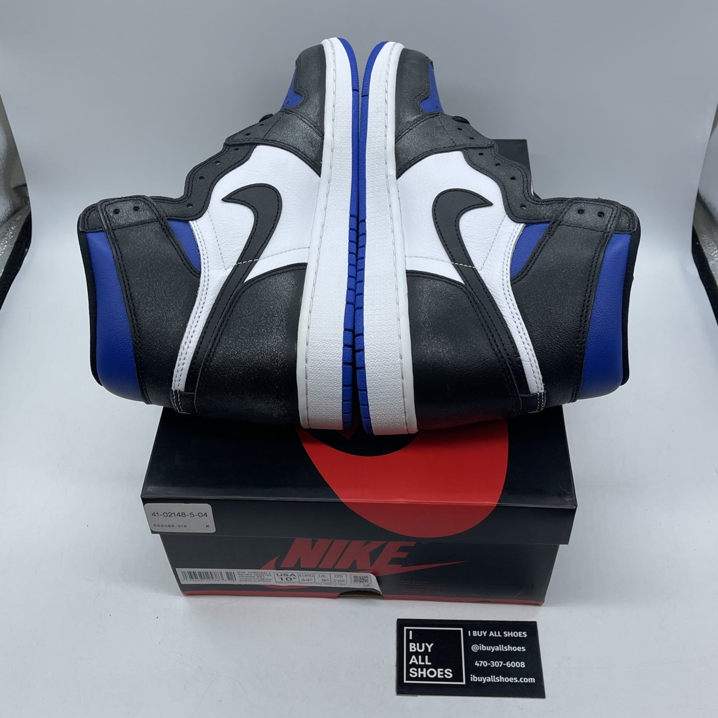 Size 10.5 - Jordan 1 Retro OG High Royal Toe Blue White (555088-041)