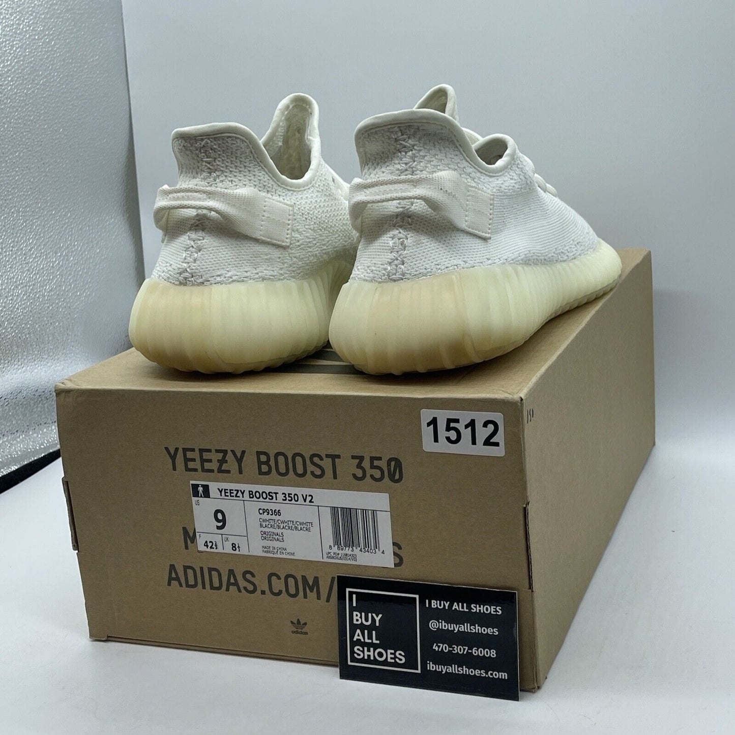 Size 9 - adidas Yeezy Boost 350 V2 Low Cream White / Triple White Suede (CP9366)