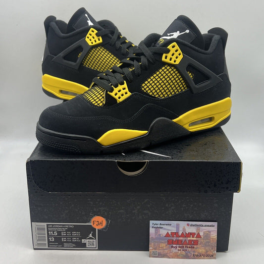 Size 11.5 - Jordan 4 Retro Mid Thunder Brand New Oh All Yellow Black