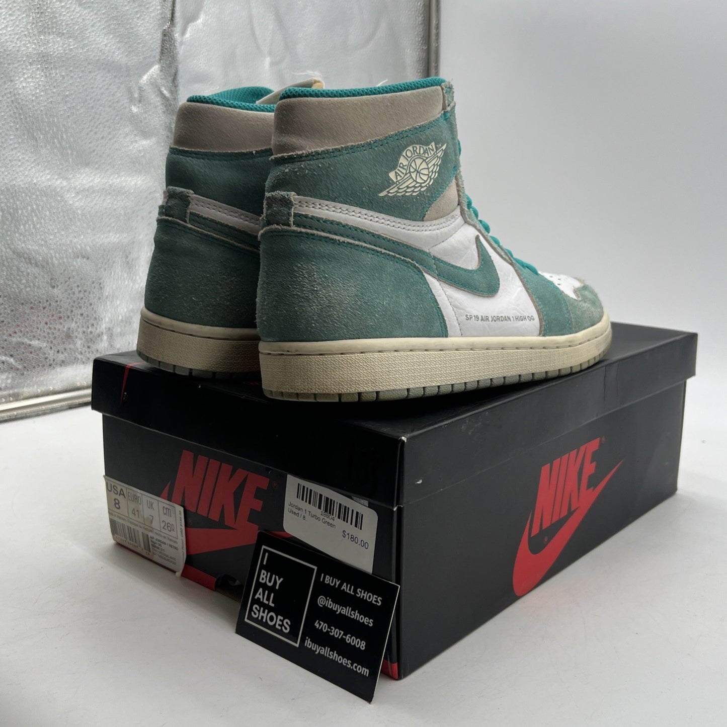 Size 8 - Air Jordan 1 Retro OG High Turbo Green (555088-311)