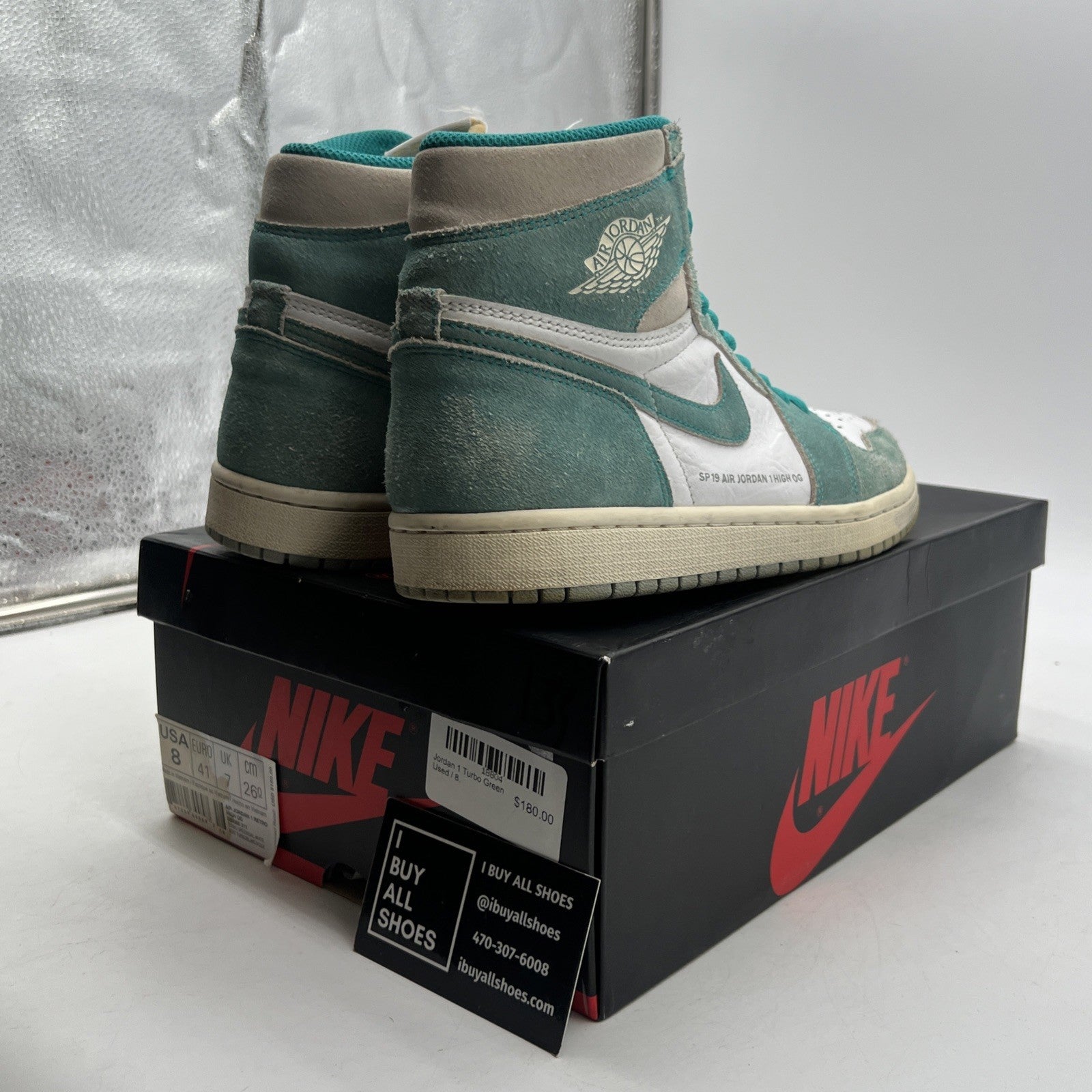Size 8 - Air Jordan 1 Retro OG High Turbo Green (555088-311)
