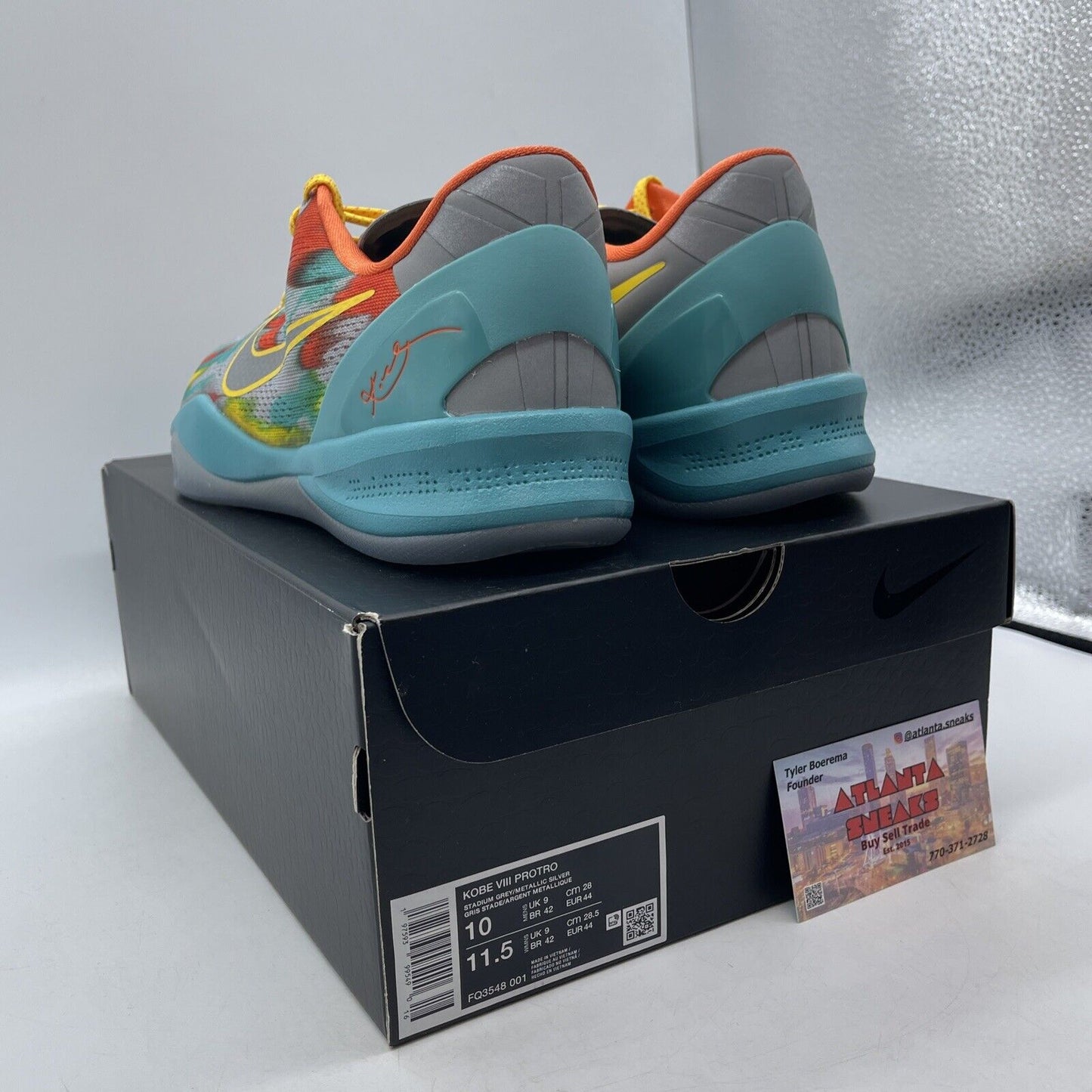 Size 10 - Nike Kobe 8 Protro 2024 Venice Beach Yellow Green Orange (FQ3548-001)