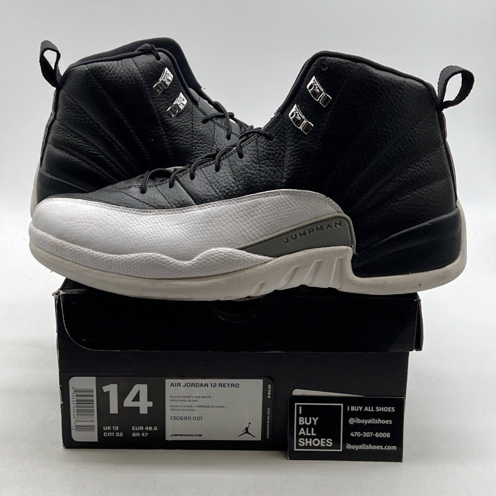 Size 14 - Air Jordan 12 Retro 2012 Playoff (130690-001)
