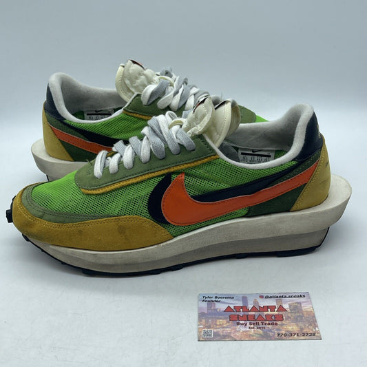 Size 10.5 - Nike sacai x LDWaffle Green Gusto Yellow Orange Black (BV0073-300)