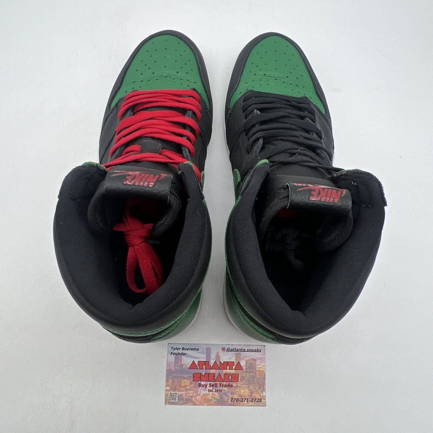 Size 11 - Jordan 1 Retro OG High Pine Green 2.0 Black Green Leather (555088-030)